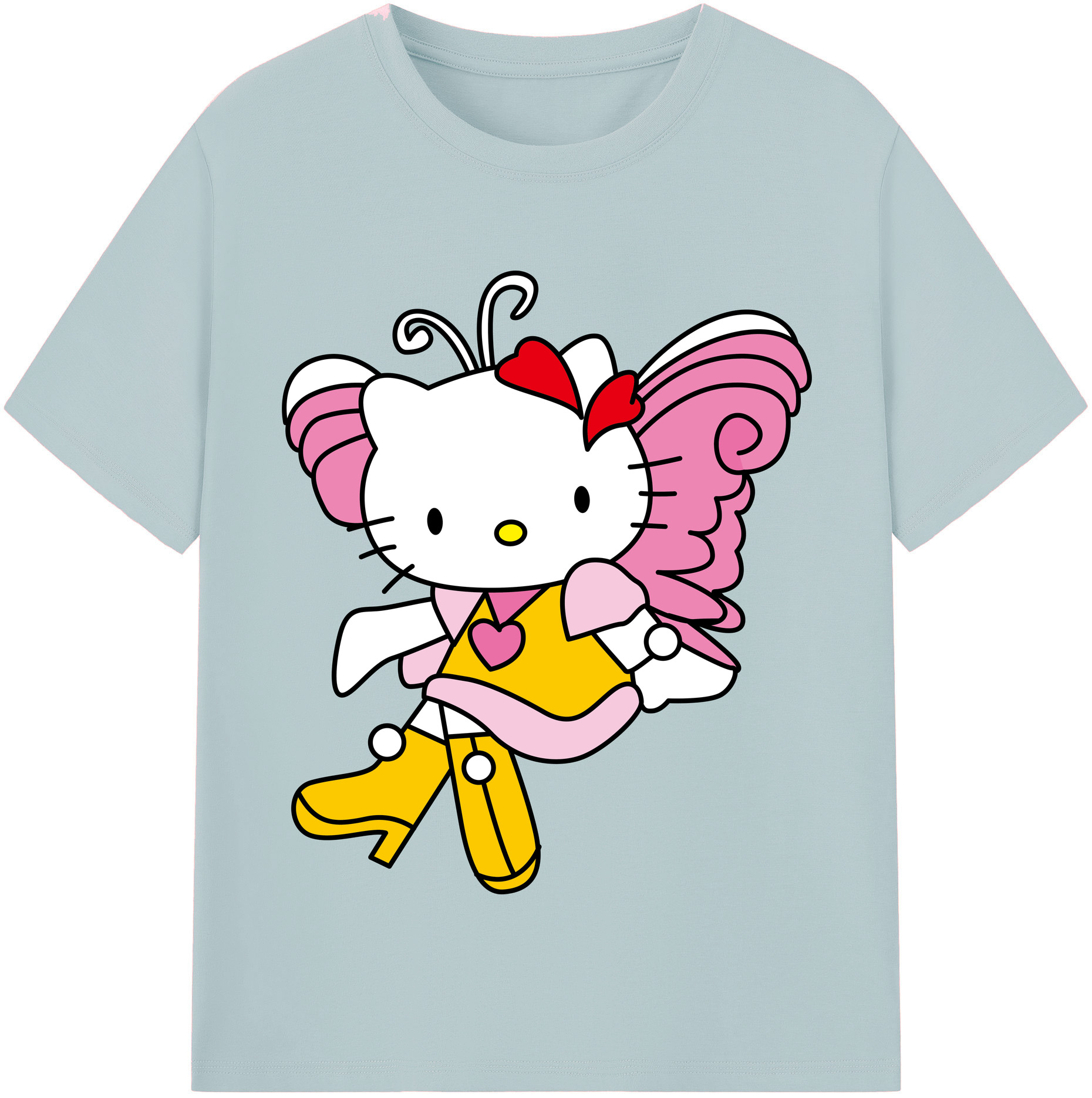 （画像用） Hello Kitty ハローキティ 綿100％半袖Tシャツ（フロントプリント）